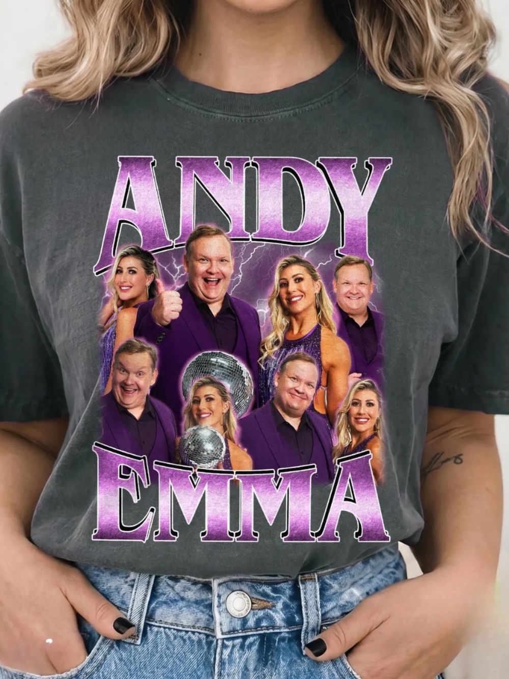 Comfort Colors Pepper Tee with Purple Graphic’s